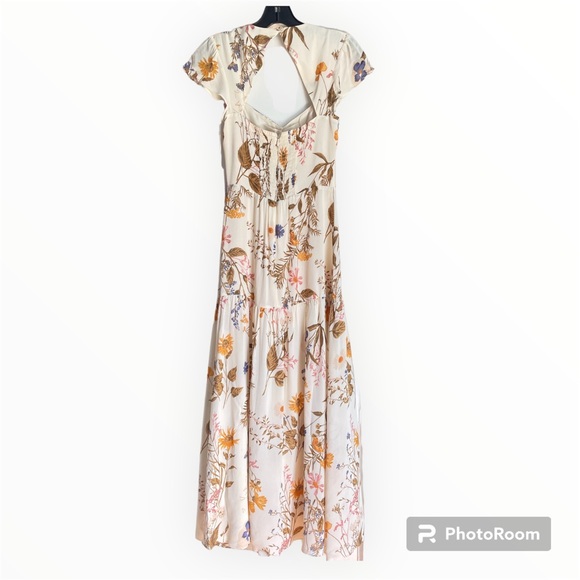 NWT Reformation Myah Floral-Printed Maxi Dress in Frolic Back Cut Out Size 0 - Picture 4 of 5